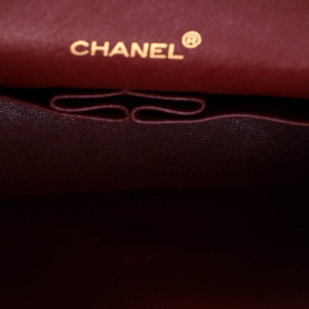 Chanel Vintage Classic Double Flap Bag Quilted Lambskin Medium Black - Picture 6 of 9
